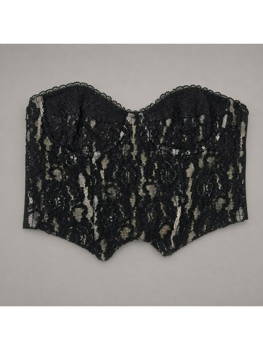 Vintage 90s DKNY Donna Karan Black Lace Corset Bustier USA Size 12 Runway Style